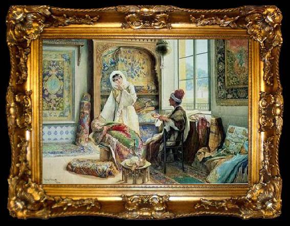 framed  unknow artist Arab or Arabic people and life. Orientalism oil paintings 189, ta009-2